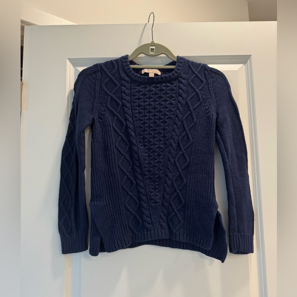 Banana Republic Navy Cable Knit Sweater XS